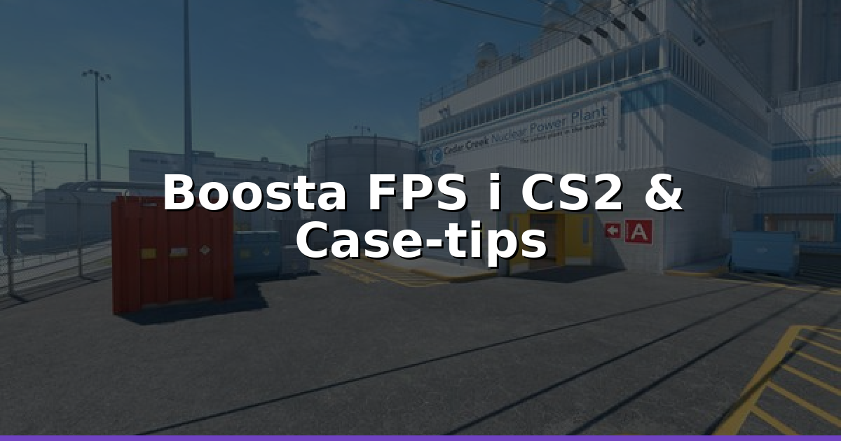 FPS i CS2 - Snabba inställningar &amp; Case‑guide 2026