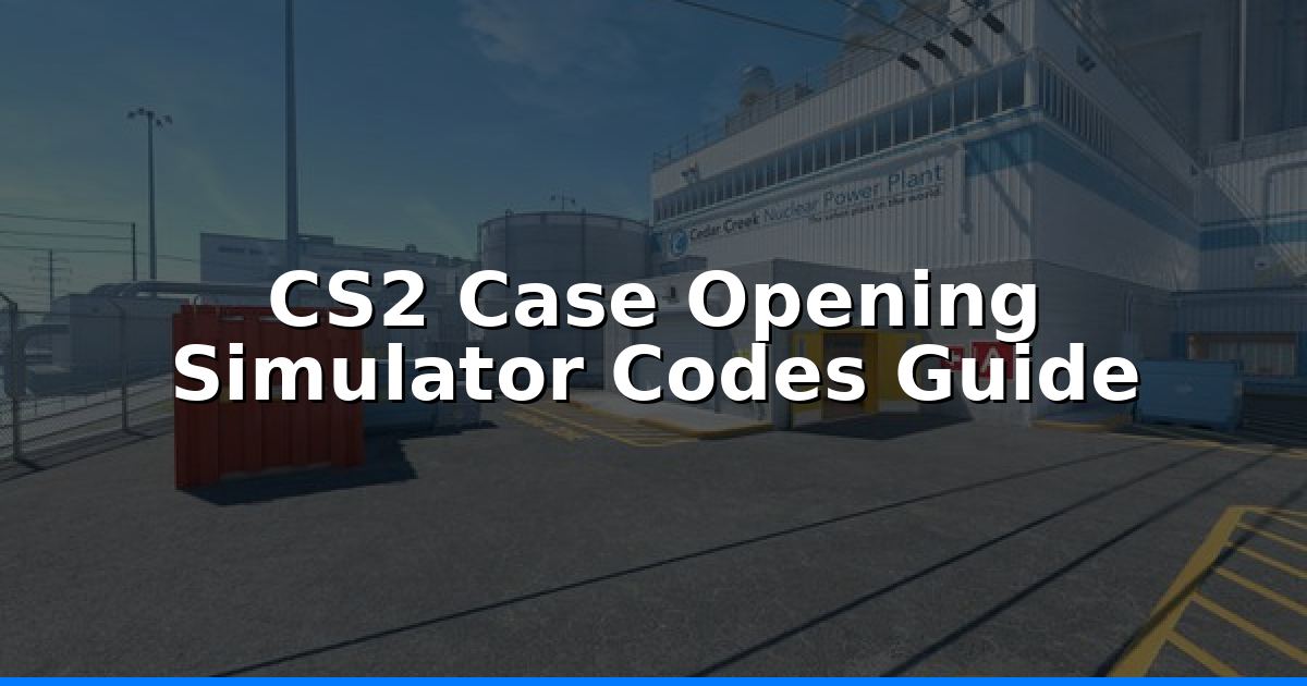 CS2 Case Opening Simulator Codes Best 2026: Practice Smarter